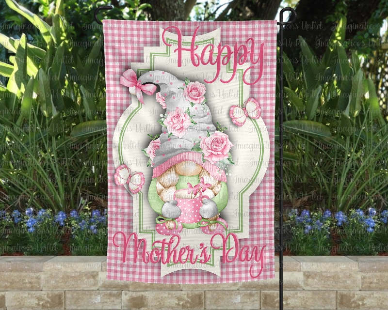 Happy Mothers Day Gnome Garden Flag PNG Sublimation Design File ...