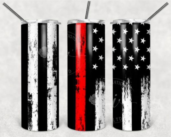 Red Line Line 20oz Skinny Tumbler – Straight And Tapered Png Files 