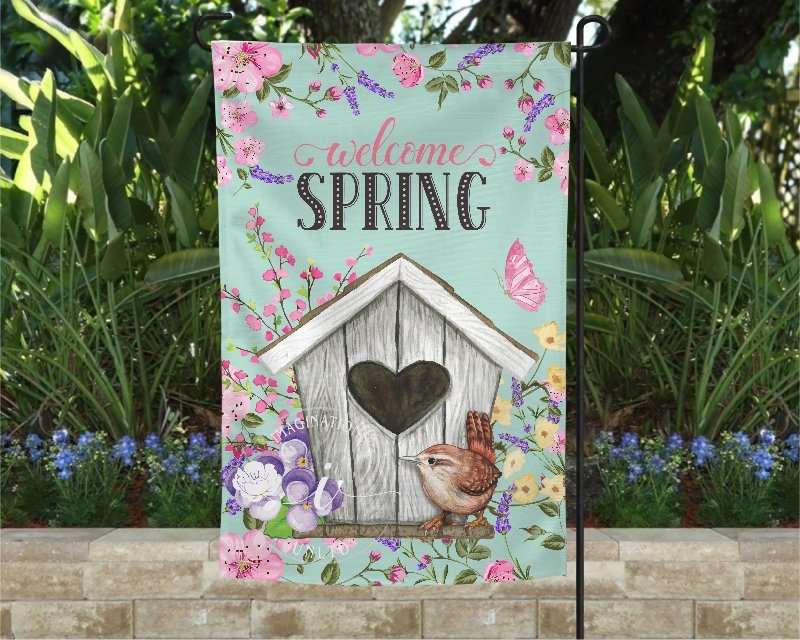 Welcome Spring Flag – Imaginations Unlimited