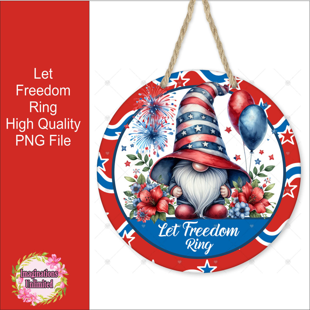 Hanging Door Signs-Let Freedom Ring main image 0